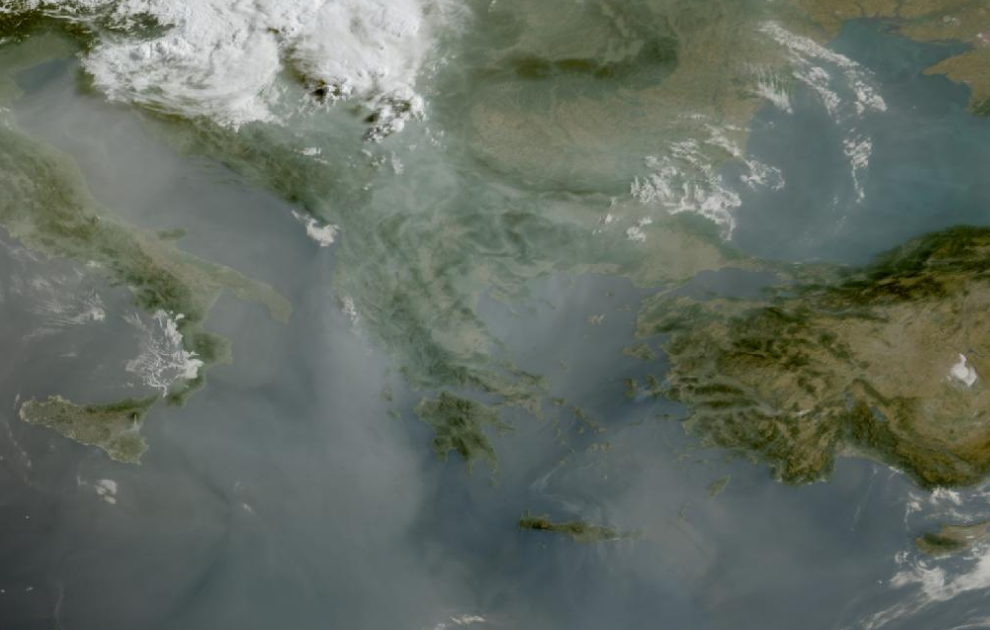 Τελευταία δορυφορική εικόνα νεφοκάλυψης