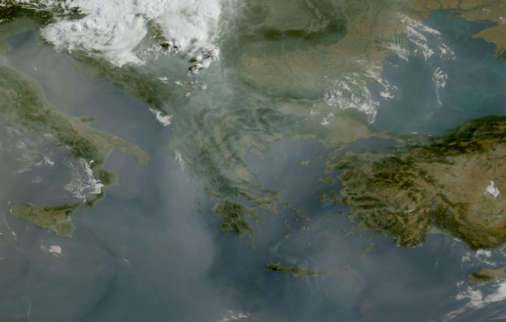 Τελευταία δορυφορική εικόνα νεφοκάλυψης