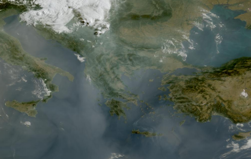 Τελευταία δορυφορική εικόνα νεφοκάλυψης