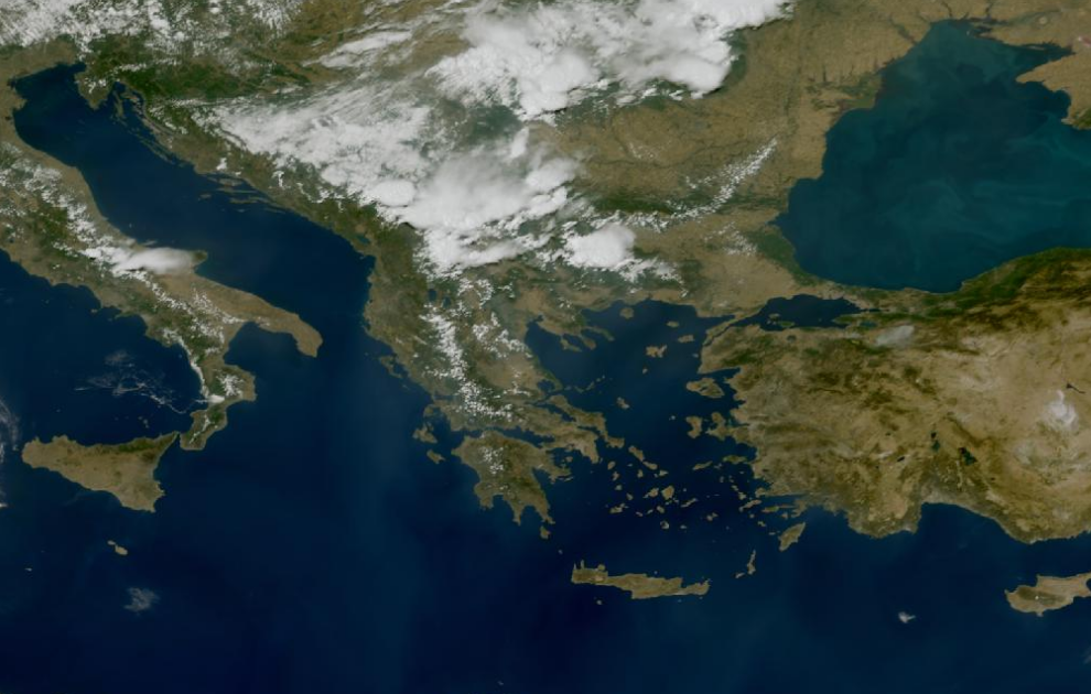 Τελευταία δορυφορική εικόνα νεφοκάλυψης