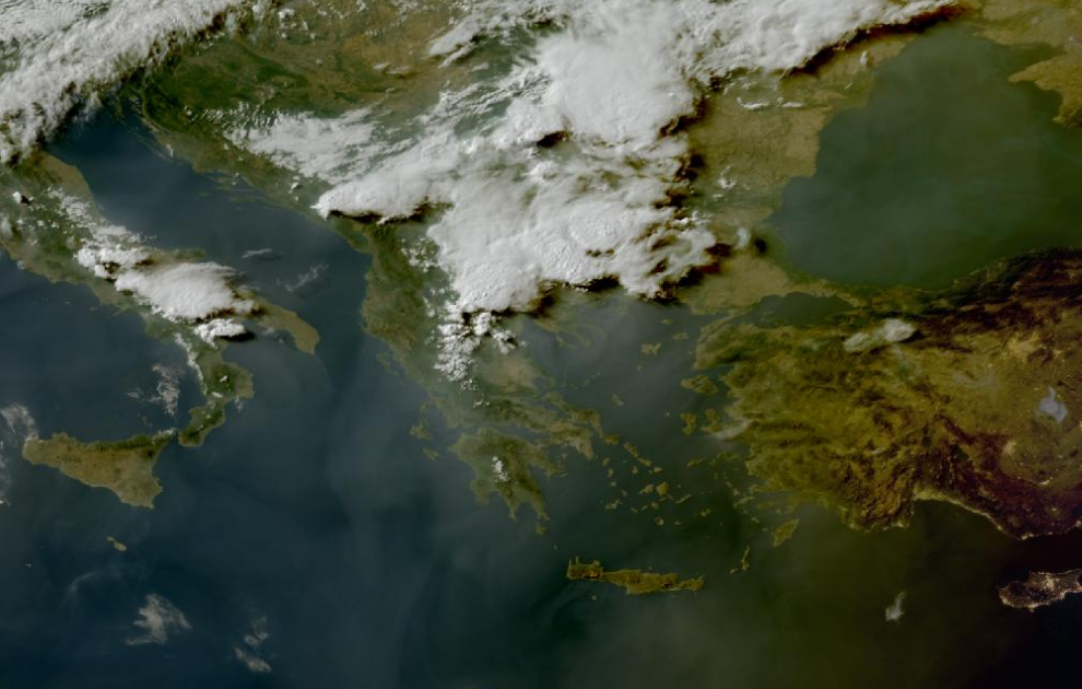 Τελευταία δορυφορική εικόνα νεφοκάλυψης