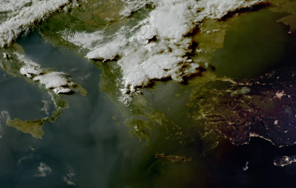 Τελευταία δορυφορική εικόνα νεφοκάλυψης