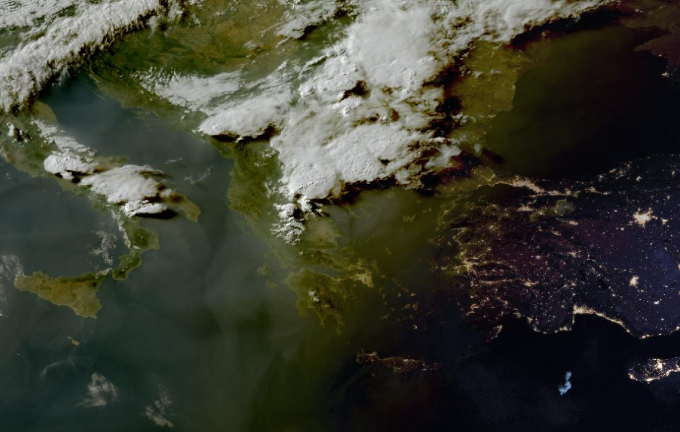Τελευταία δορυφορική εικόνα νεφοκάλυψης