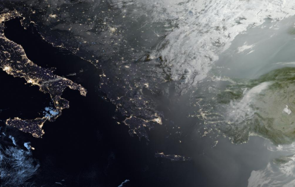 Τελευταία δορυφορική εικόνα νεφοκάλυψης