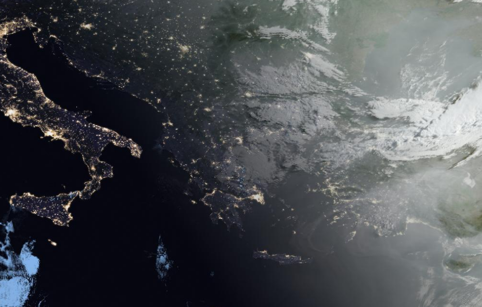 Τελευταία δορυφορική εικόνα νεφοκάλυψης