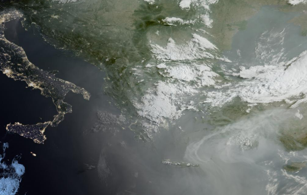 Τελευταία δορυφορική εικόνα νεφοκάλυψης