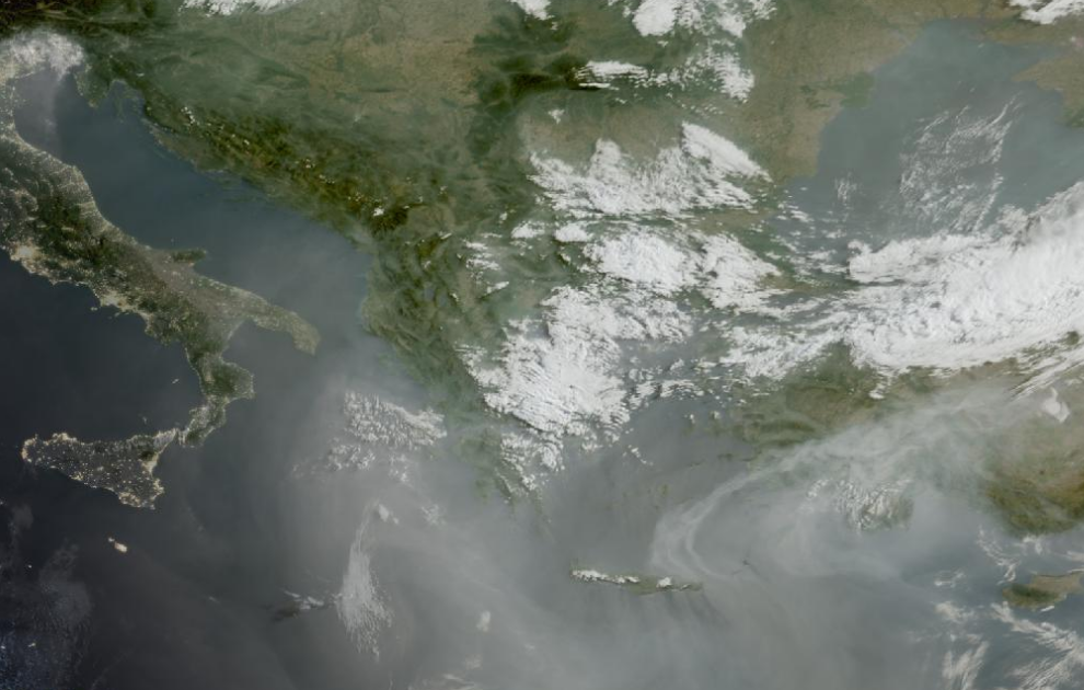 Τελευταία δορυφορική εικόνα νεφοκάλυψης