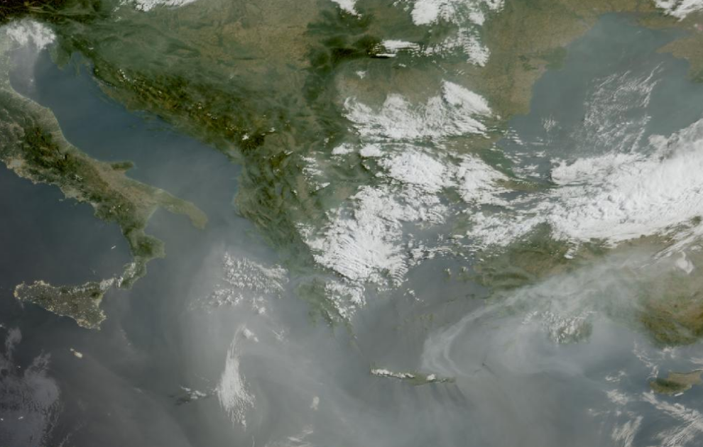 Τελευταία δορυφορική εικόνα νεφοκάλυψης