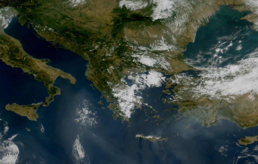 Τελευταία δορυφορική εικόνα νεφοκάλυψης