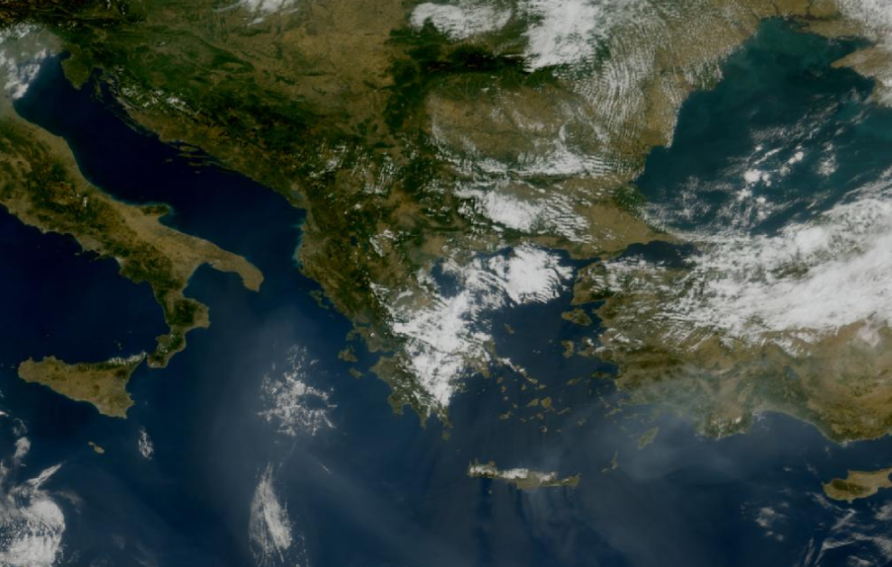 Τελευταία δορυφορική εικόνα νεφοκάλυψης