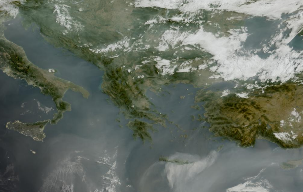 Τελευταία δορυφορική εικόνα νεφοκάλυψης
