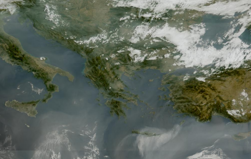 Τελευταία δορυφορική εικόνα νεφοκάλυψης