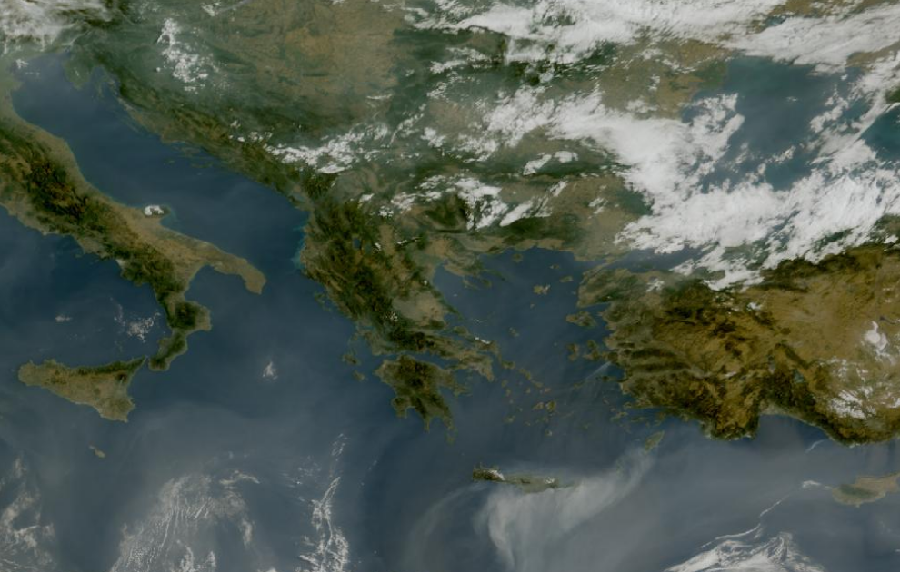 Τελευταία δορυφορική εικόνα νεφοκάλυψης