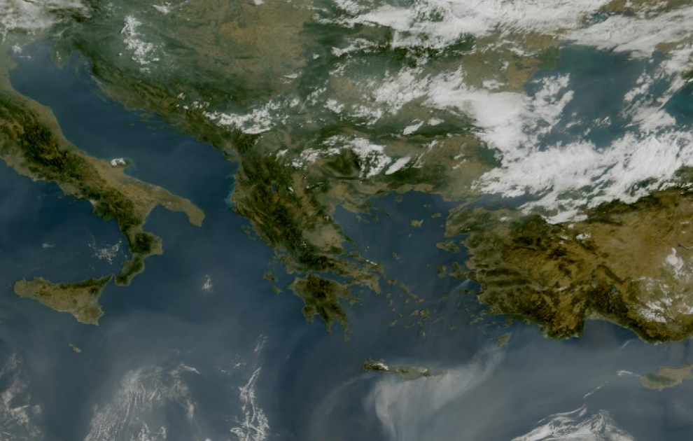 Τελευταία δορυφορική εικόνα νεφοκάλυψης