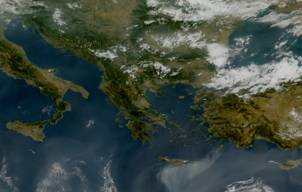 Τελευταία δορυφορική εικόνα νεφοκάλυψης