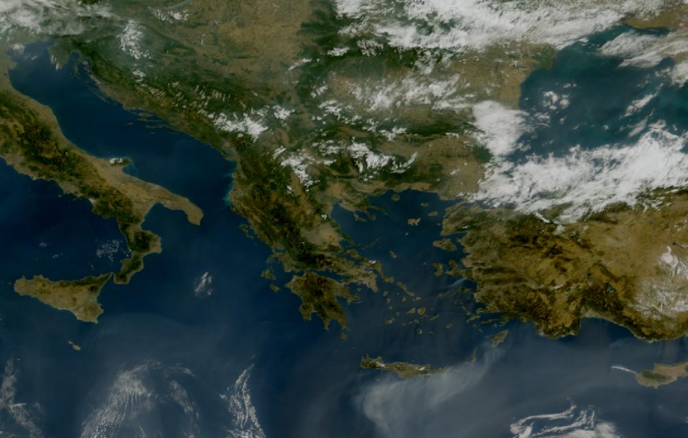 Τελευταία δορυφορική εικόνα νεφοκάλυψης