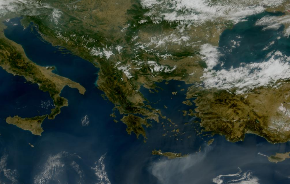 Τελευταία δορυφορική εικόνα νεφοκάλυψης
