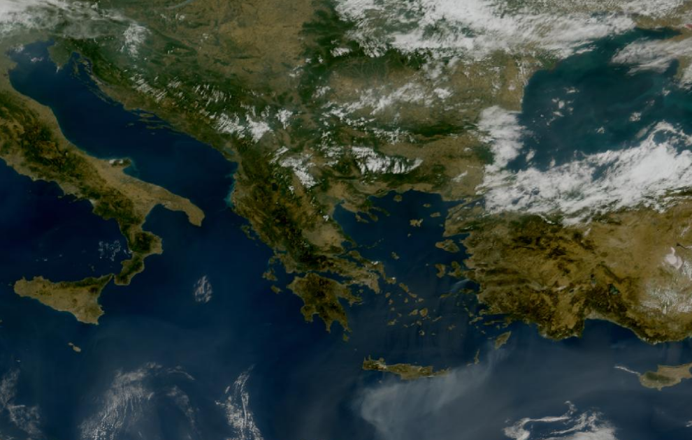 Τελευταία δορυφορική εικόνα νεφοκάλυψης