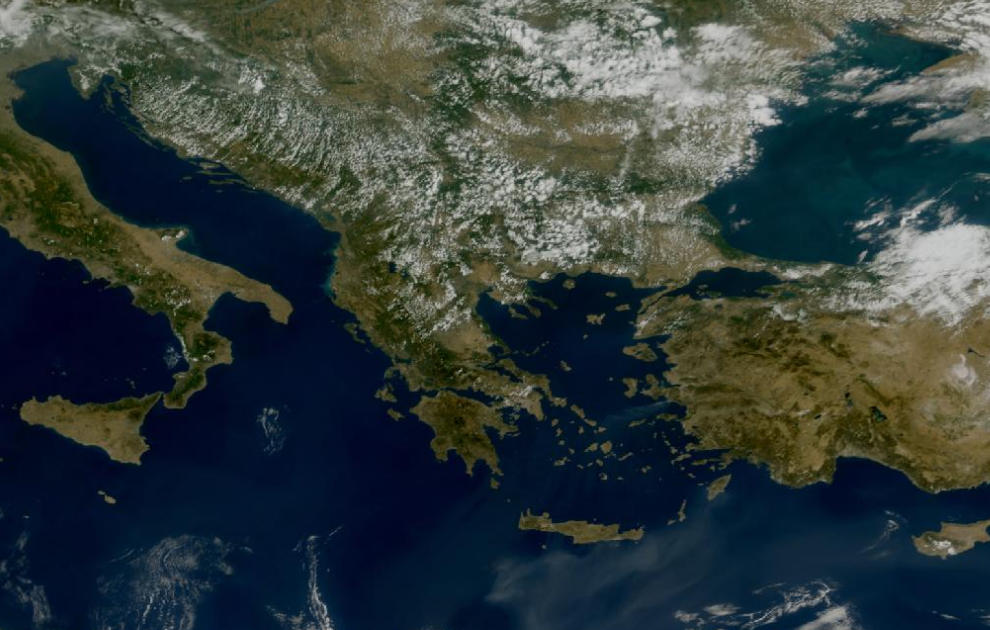 Τελευταία δορυφορική εικόνα νεφοκάλυψης
