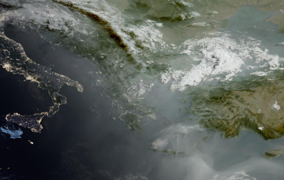 Τελευταία δορυφορική εικόνα νεφοκάλυψης