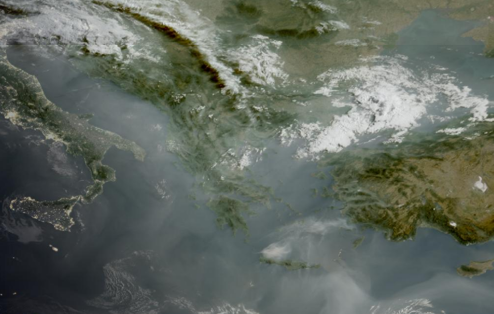 Τελευταία δορυφορική εικόνα νεφοκάλυψης