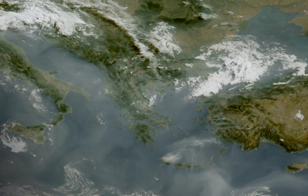 Τελευταία δορυφορική εικόνα νεφοκάλυψης