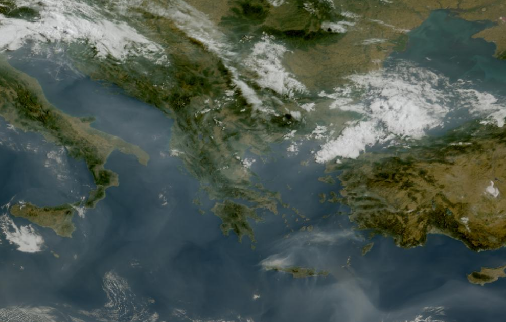 Τελευταία δορυφορική εικόνα νεφοκάλυψης