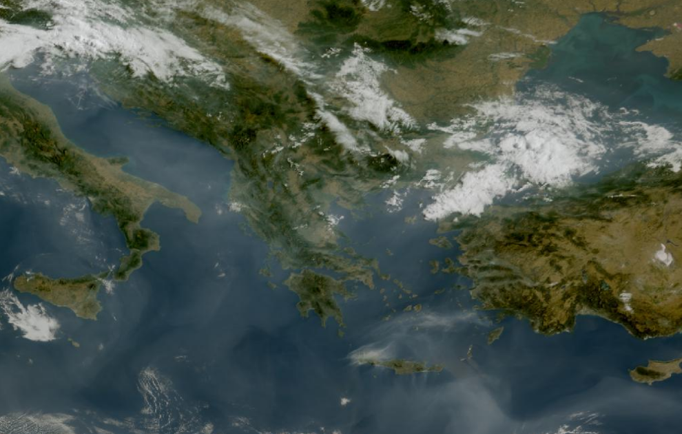 Τελευταία δορυφορική εικόνα νεφοκάλυψης