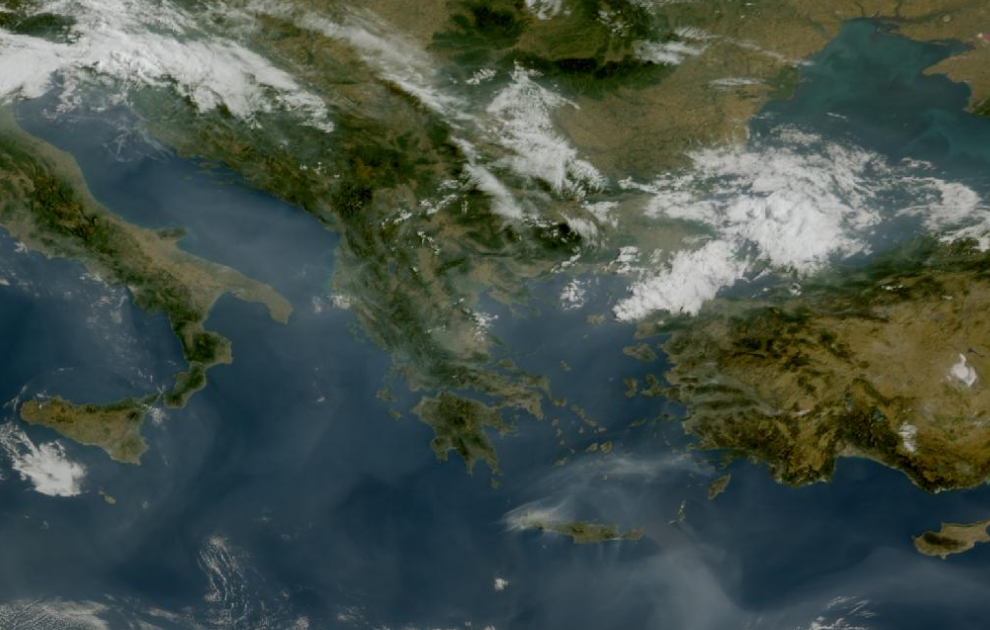 Τελευταία δορυφορική εικόνα νεφοκάλυψης