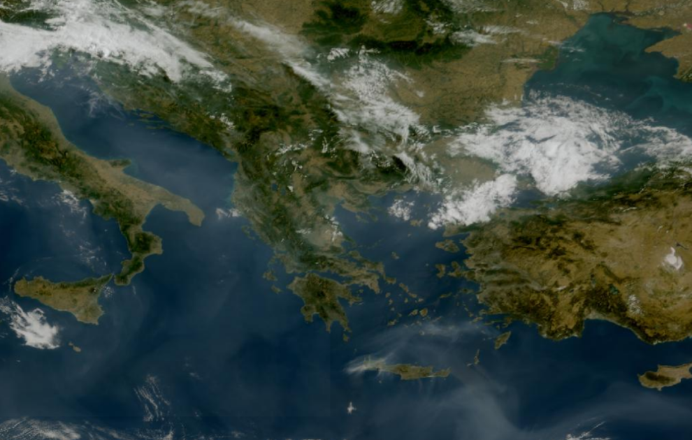 Τελευταία δορυφορική εικόνα νεφοκάλυψης
