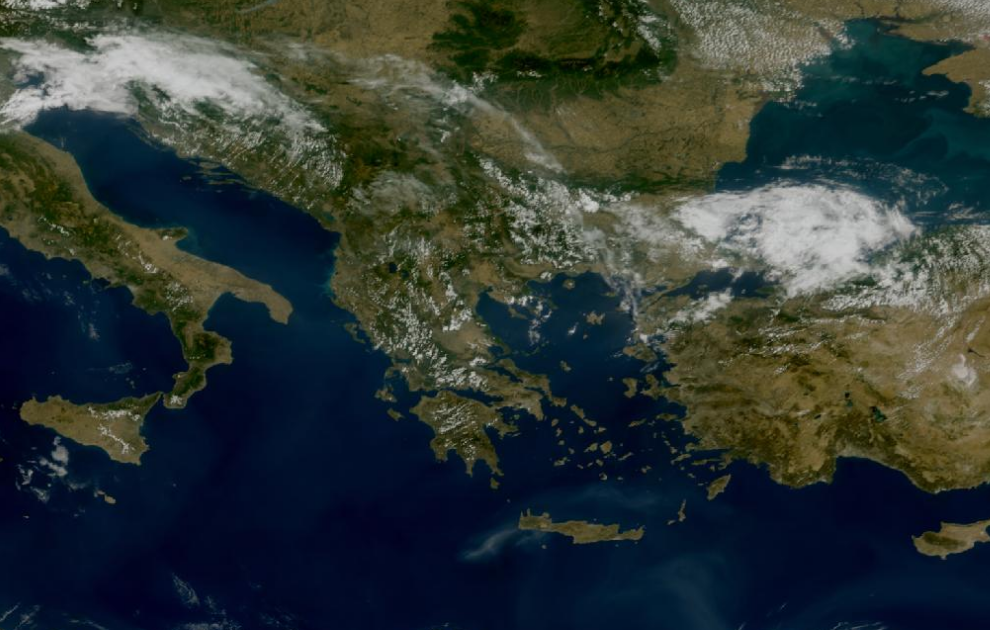 Τελευταία δορυφορική εικόνα νεφοκάλυψης