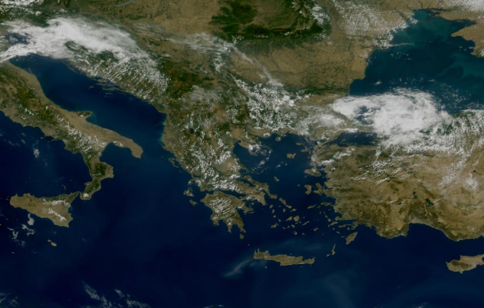 Τελευταία δορυφορική εικόνα νεφοκάλυψης