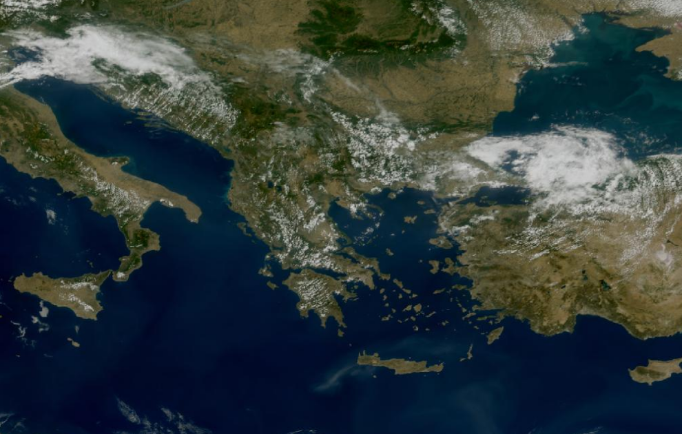 Τελευταία δορυφορική εικόνα νεφοκάλυψης