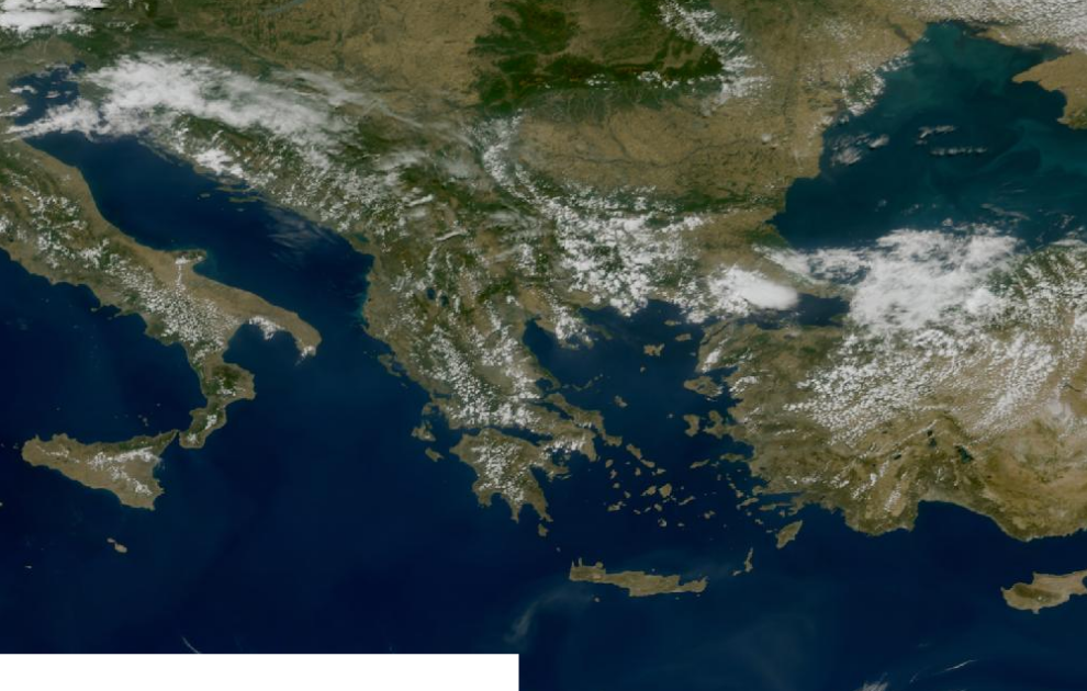 Τελευταία δορυφορική εικόνα νεφοκάλυψης