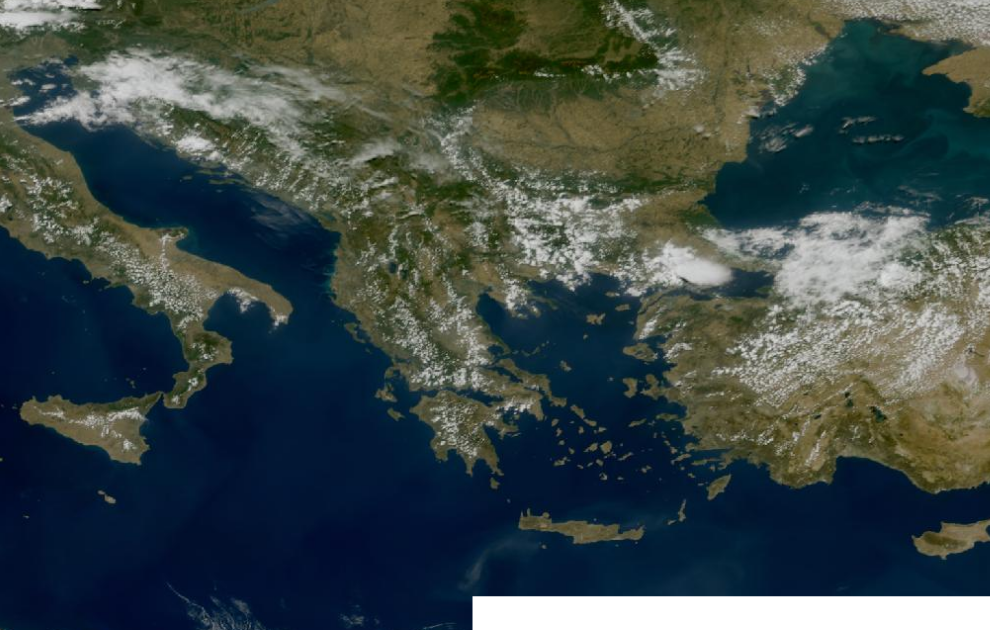 Τελευταία δορυφορική εικόνα νεφοκάλυψης