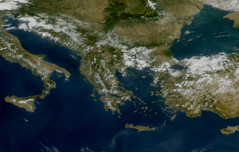 Τελευταία δορυφορική εικόνα νεφοκάλυψης
