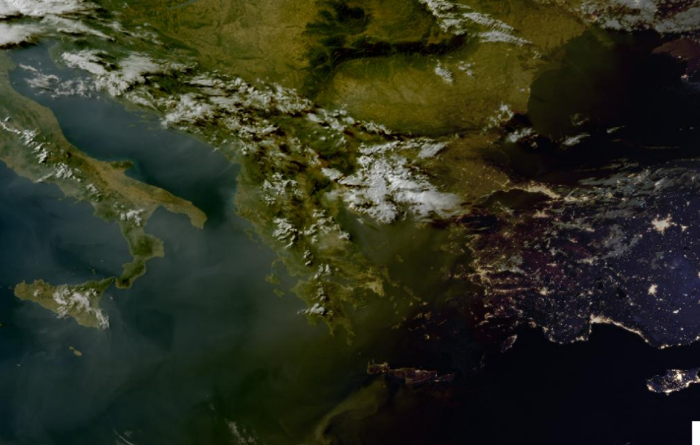 Τελευταία δορυφορική εικόνα νεφοκάλυψης