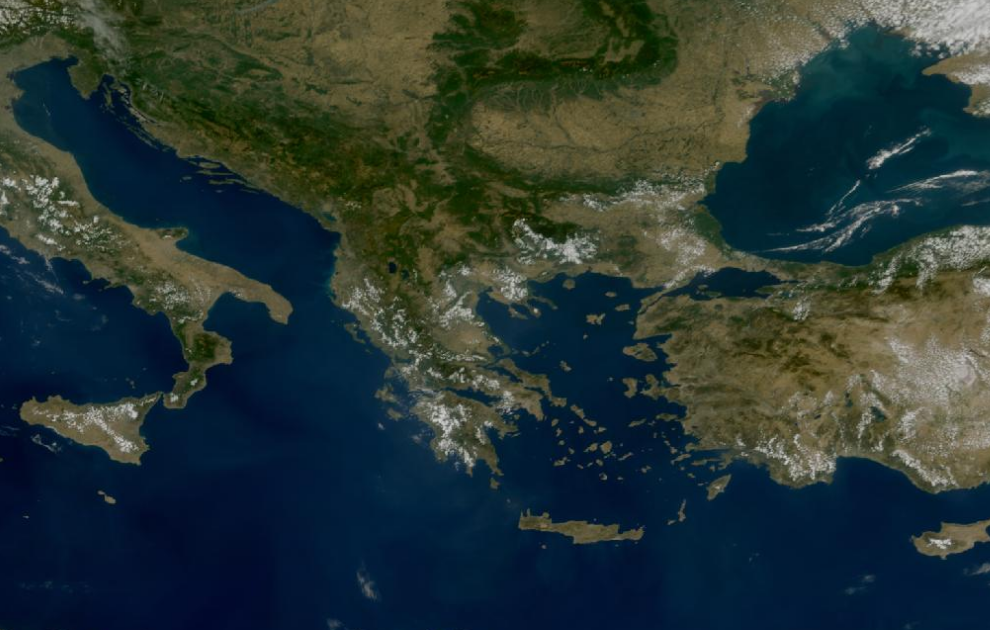Τελευταία δορυφορική εικόνα νεφοκάλυψης