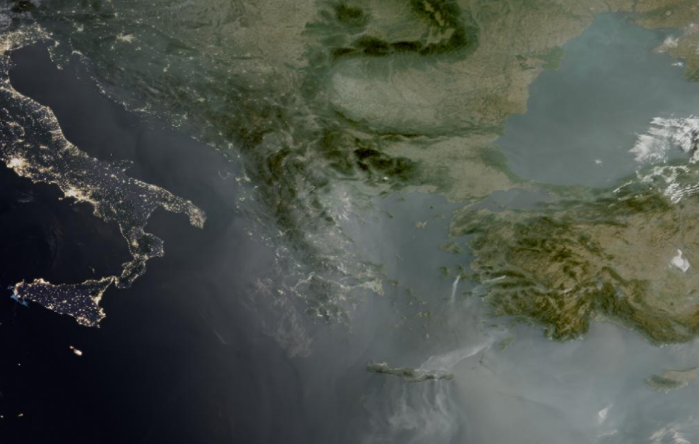Τελευταία δορυφορική εικόνα νεφοκάλυψης