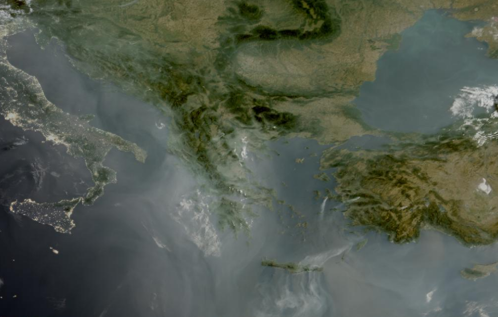 Τελευταία δορυφορική εικόνα νεφοκάλυψης