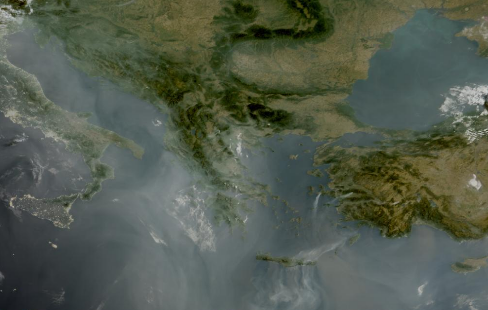 Τελευταία δορυφορική εικόνα νεφοκάλυψης