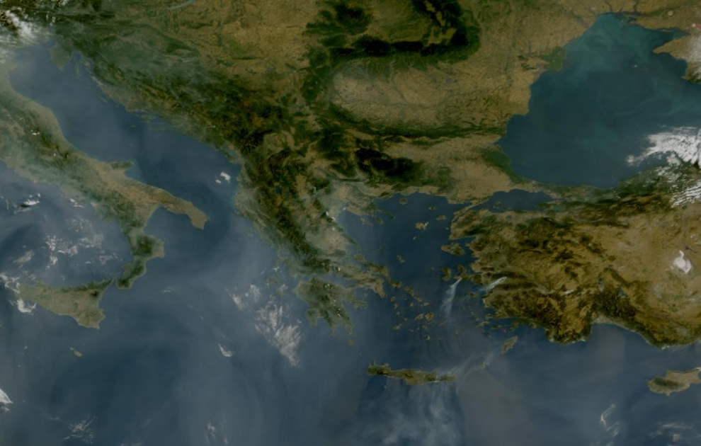 Τελευταία δορυφορική εικόνα νεφοκάλυψης
