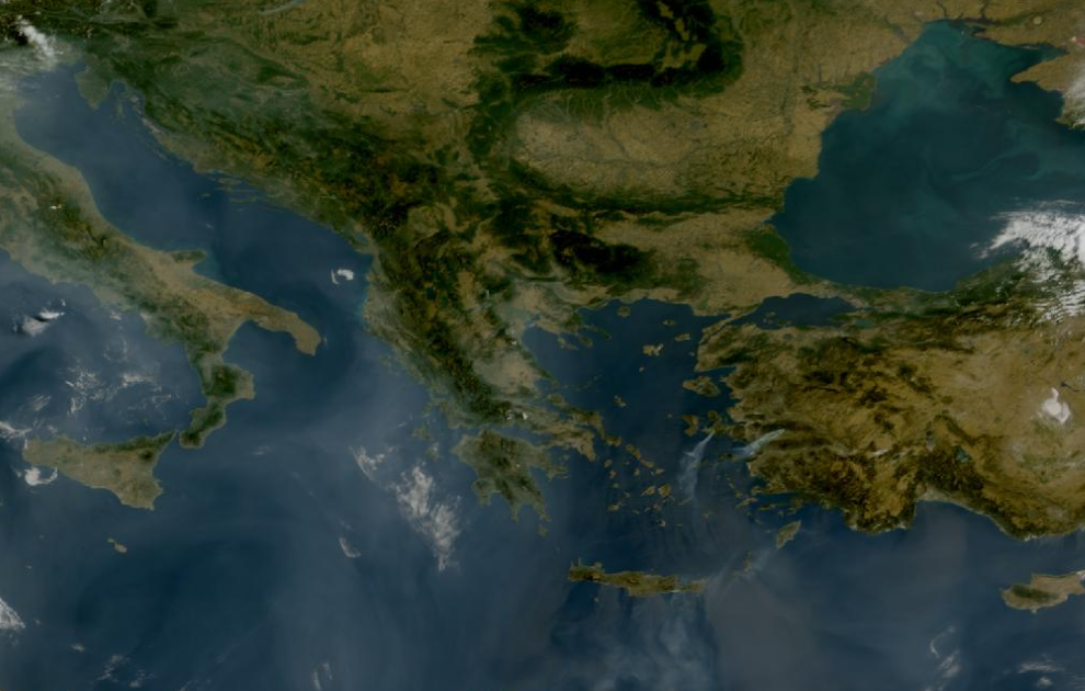 Τελευταία δορυφορική εικόνα νεφοκάλυψης
