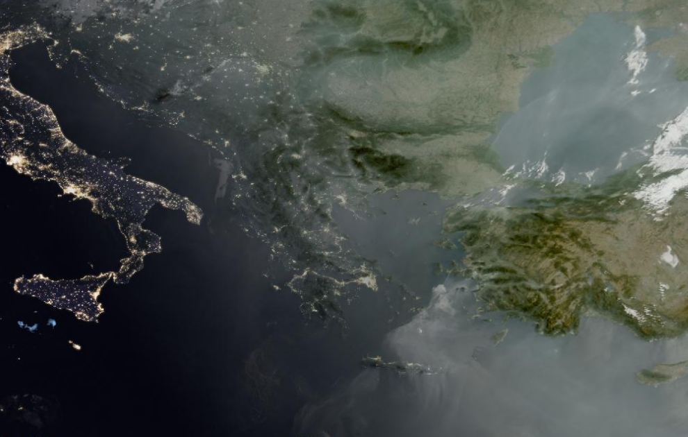 Τελευταία δορυφορική εικόνα νεφοκάλυψης