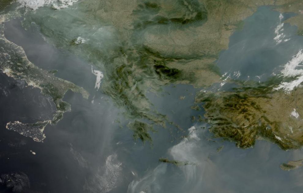 Τελευταία δορυφορική εικόνα νεφοκάλυψης