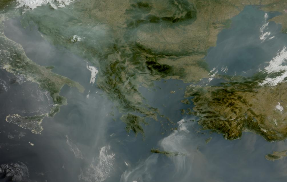 Τελευταία δορυφορική εικόνα νεφοκάλυψης