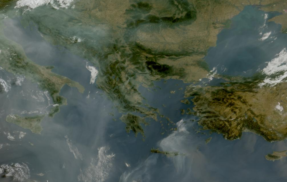 Τελευταία δορυφορική εικόνα νεφοκάλυψης