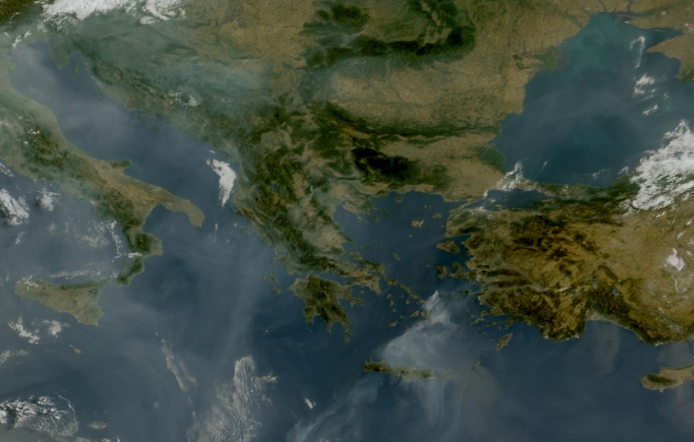 Τελευταία δορυφορική εικόνα νεφοκάλυψης