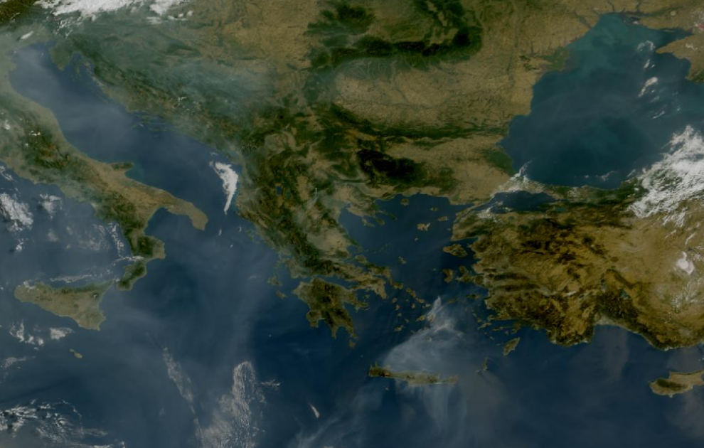 Τελευταία δορυφορική εικόνα νεφοκάλυψης