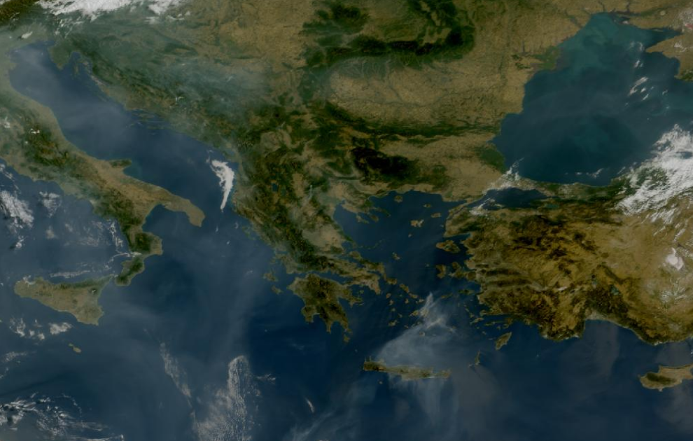 Τελευταία δορυφορική εικόνα νεφοκάλυψης